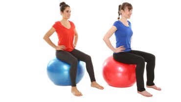 Workout mit dem Gymnastikball